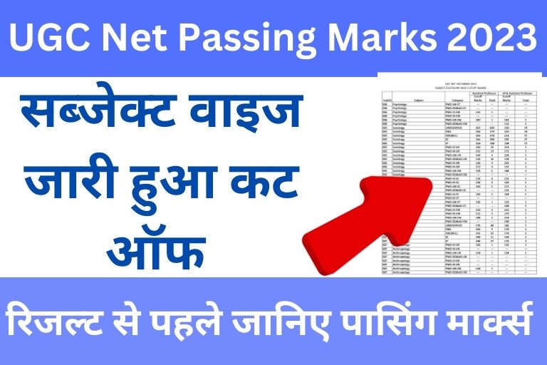 UGC Net Passing Marks 2023